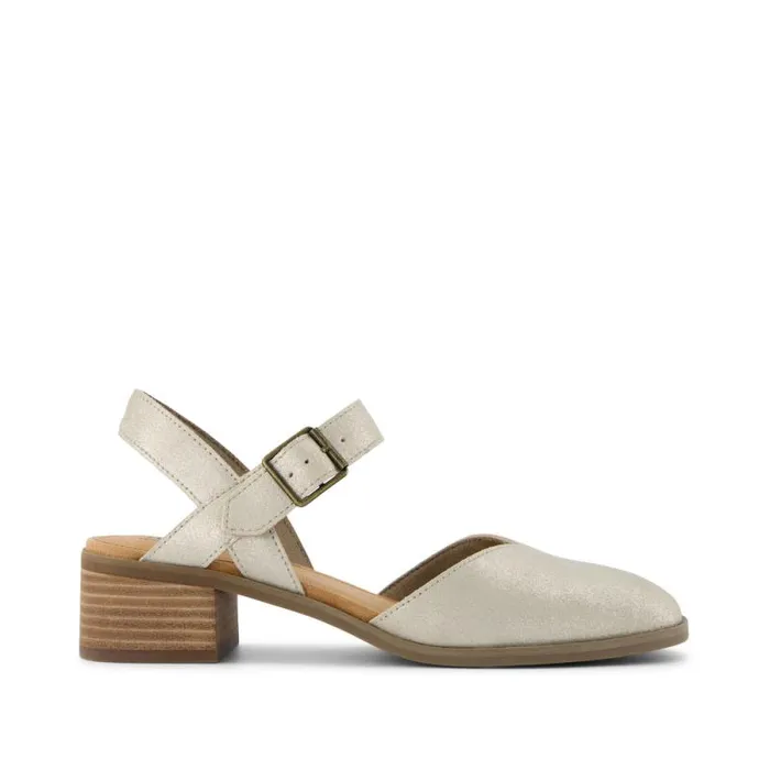 Toms Heels and Wedges Jaclyn Heel Metallic Champagne Suede 8211 Women