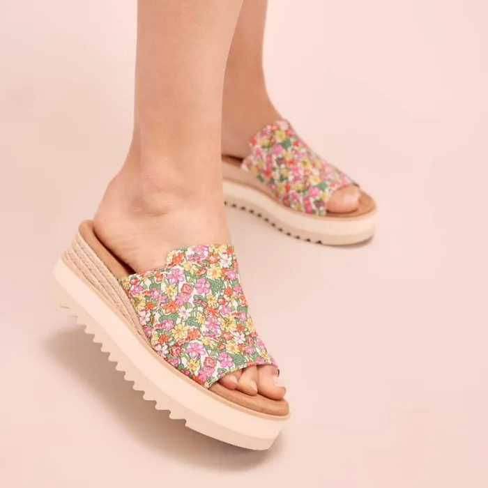 Toms Mules and Slides Diana Mule Wedge Sandal Liberty Isla Rose Gates On Tana Lawn 8211 Women Toms Mules and Slides Diana Mule Wedge Sandal Liberty Isla Rose Gates On Tana Lawn 8211 Women