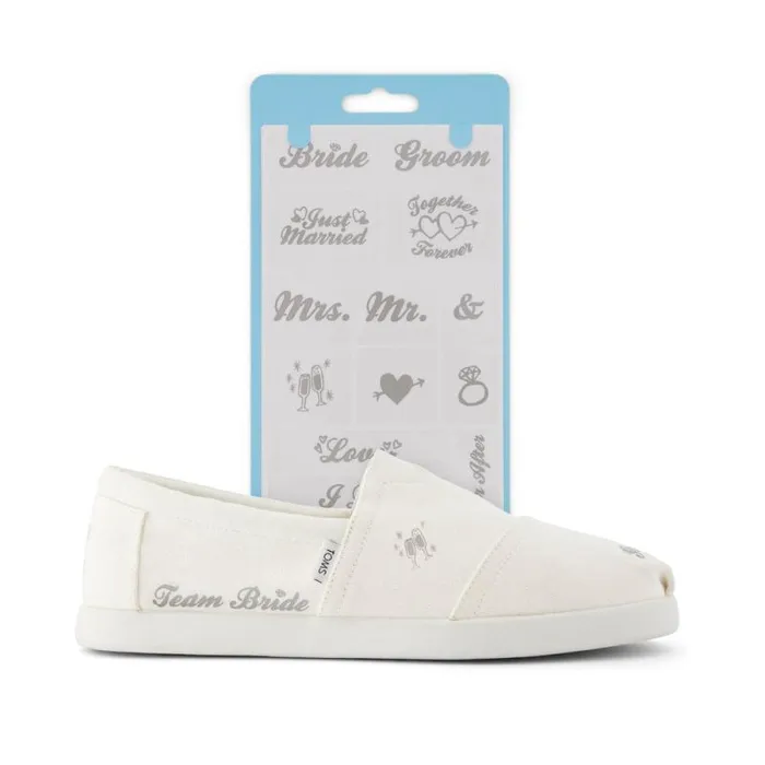 Toms Shoe Tattoos TOMS Shoe Tattoos 2 Pack Pearlized Silver Wedding Couple 8211 Gear Toms Shoe Tattoos TOMS Shoe Tattoos 2 Pack Pearlized Silver Wedding Couple 8211 Gear