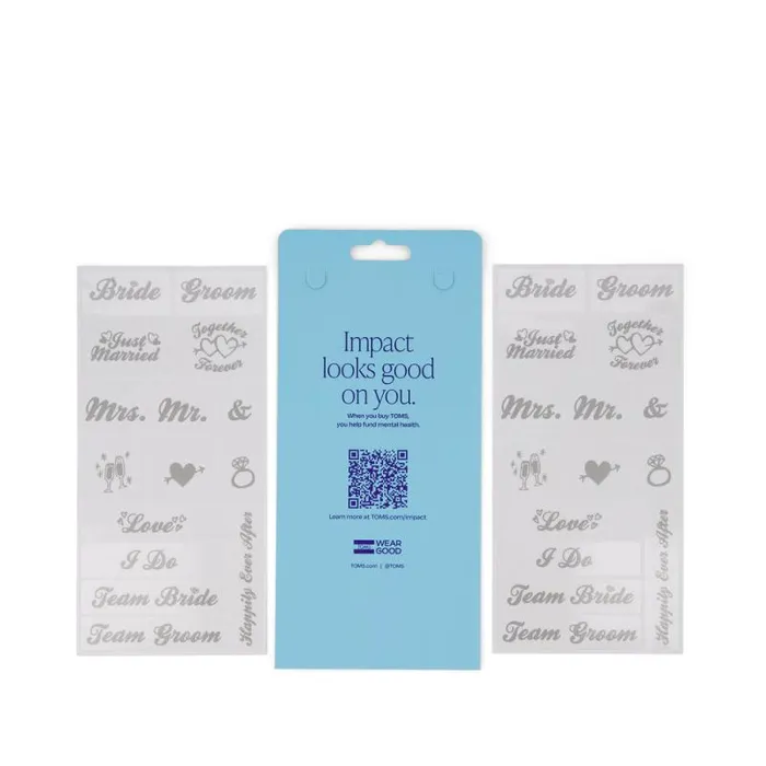 Toms Shoe Tattoos TOMS Shoe Tattoos 2 Pack Pearlized Silver Wedding Couple 8211 Gear Toms Shoe Tattoos TOMS Shoe Tattoos 2 Pack Pearlized Silver Wedding Couple 8211 Gear