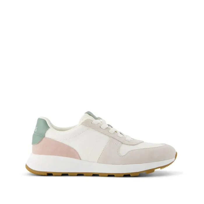 Toms Slip Ons TRVL LITE Retro Runner Sneaker Water Repellent Natural Egret Suede 8211 Women