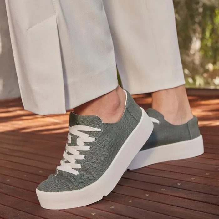 Toms Slip Ons Verona LaceUp Sneaker Bonsai Green 8211 Women Toms Slip Ons Verona LaceUp Sneaker Bonsai Green 8211 Women