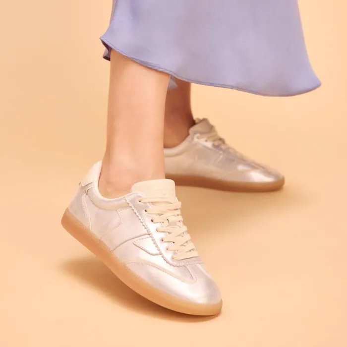 Toms Sneakers Collins Casual LaceUp Sneaker Silver Metallic Leather 8211 Women Toms Sneakers Collins Casual LaceUp Sneaker Silver Metallic Leather 8211 Women