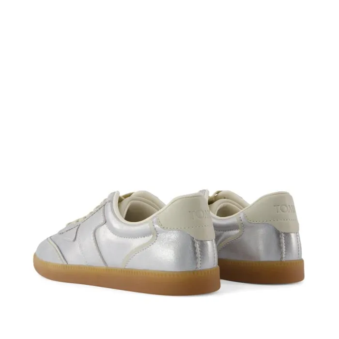 Toms Sneakers Collins Casual LaceUp Sneaker Silver Metallic Leather 8211 Women Toms Sneakers Collins Casual LaceUp Sneaker Silver Metallic Leather 8211 Women