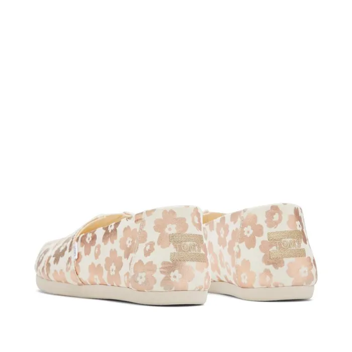 Toms TOMS Classics Alpargata Cloudbound Beige Ojai Floral Foil 8211 Women Toms TOMS Classics Alpargata Cloudbound Beige Ojai Floral Foil 8211 Women
