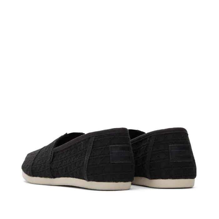 Toms TOMS Classics Alpargata Cloudbound Black Basket Weave Lace 8211 Women Toms TOMS Classics Alpargata Cloudbound Black Basket Weave Lace 8211 Women