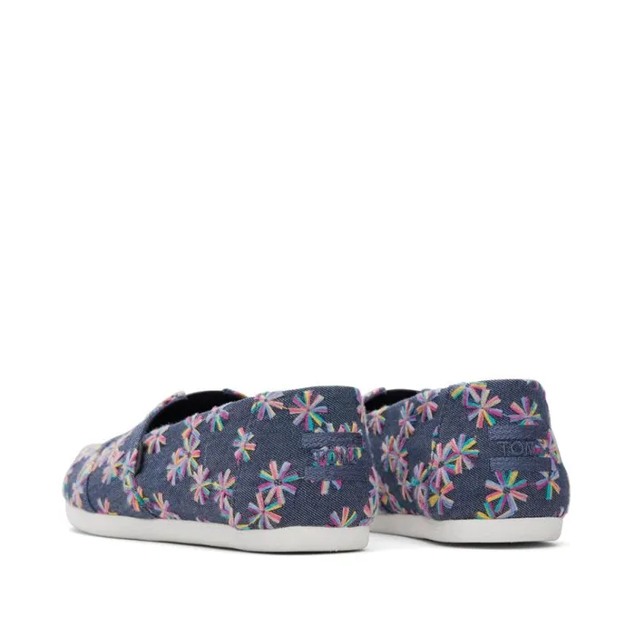 Toms TOMS Classics Alpargata Cloudbound Embroidered Floral Navy 8211 Women Toms TOMS Classics Alpargata Cloudbound Embroidered Floral Navy 8211 Women
