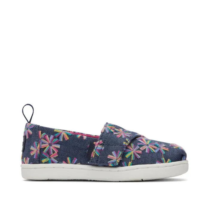 Toms TOMS Classics Alpargata Toddler Shoe Navy Embroidered Floral 8211 KidsWomen Toms TOMS Classics Alpargata Toddler Shoe Navy Embroidered Floral 8211 KidsWomen