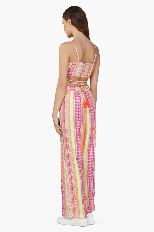 Tops America and Beyond Women Fluorescent Striped Top