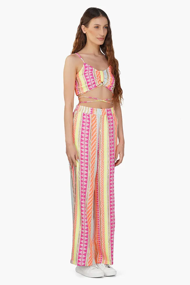 Tops America and Beyond Women Fluorescent Striped Top