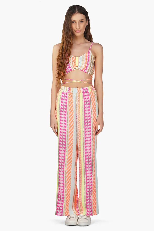 Tops America and Beyond Women Fluorescent Striped Top