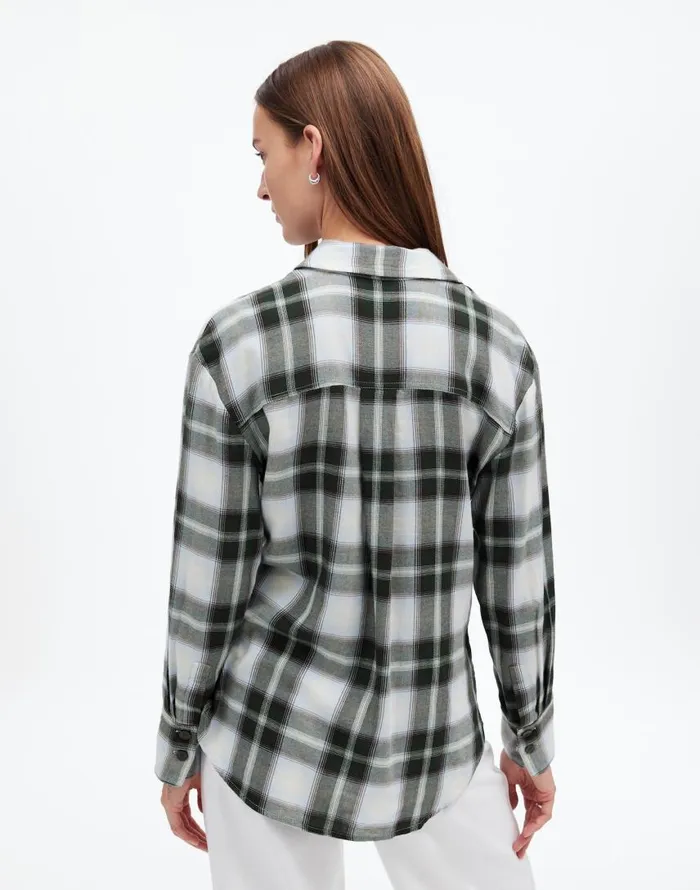 Tops and Shirts Women Madewell Popover Shirt In Plaid City Blue