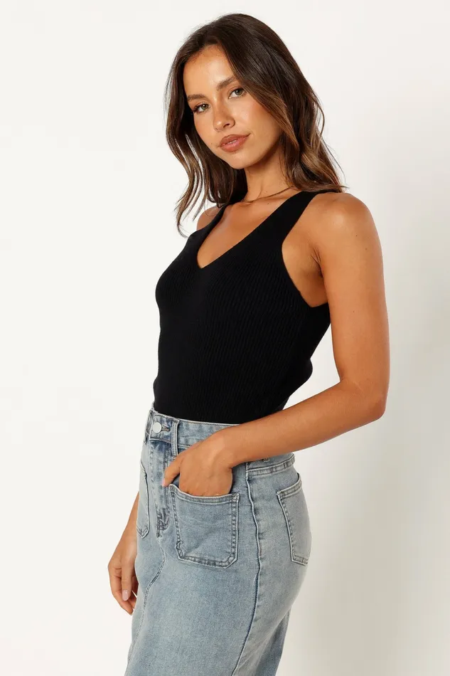 Tops Emily Rib Top Black 8211 Petal and Pup Women