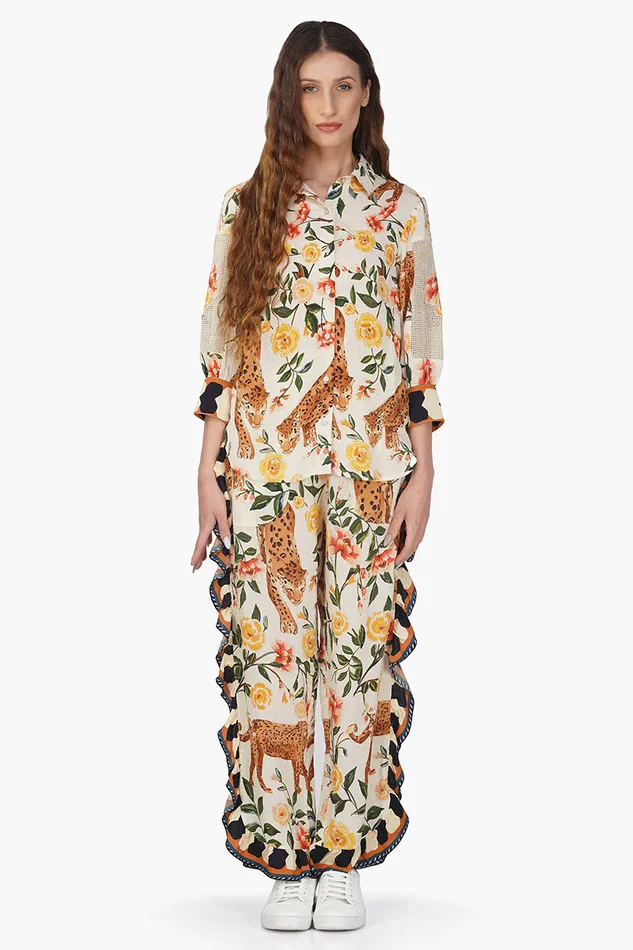 Tops Jungle Cheetah printed Shirt America and Beyond Women