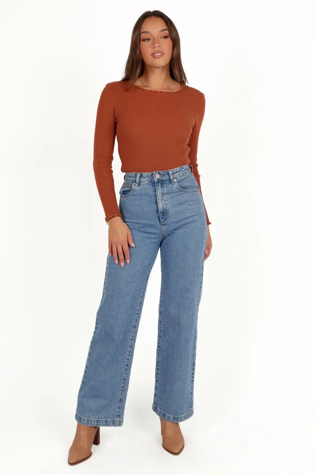 Tops Kya Knit Top Rust Petal and Pup Women