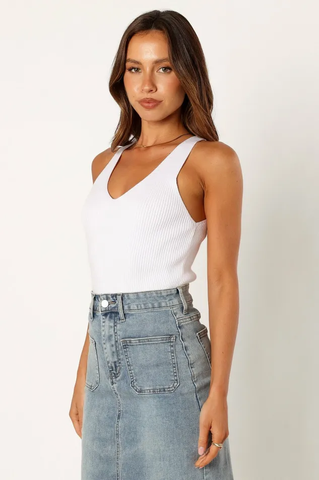 Tops Petal and Pup Women Emily Rib Top White
