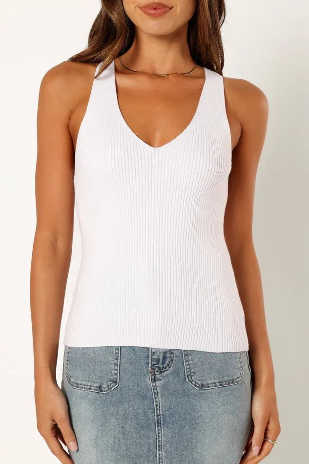 Tops Petal and Pup Women Emily Rib Top White