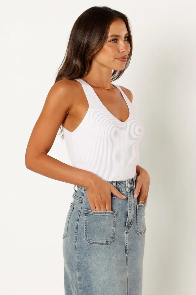 Tops Petal and Pup Women Emily Rib Top White