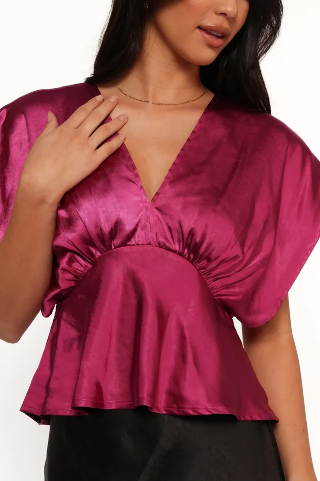 Tops Petal and Pup Women Ricki Top Raspberry