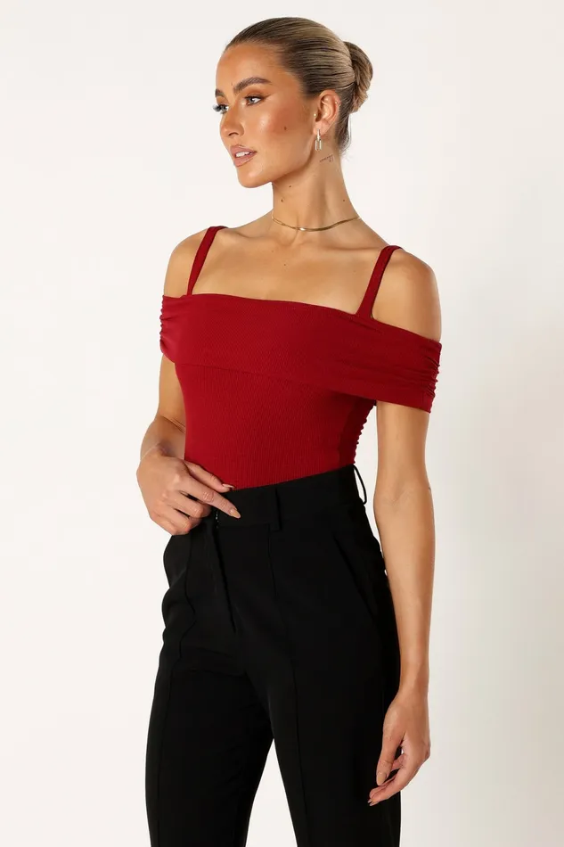 Tops Ryder Bodysuit Wine 8211 Petal and Pup Women