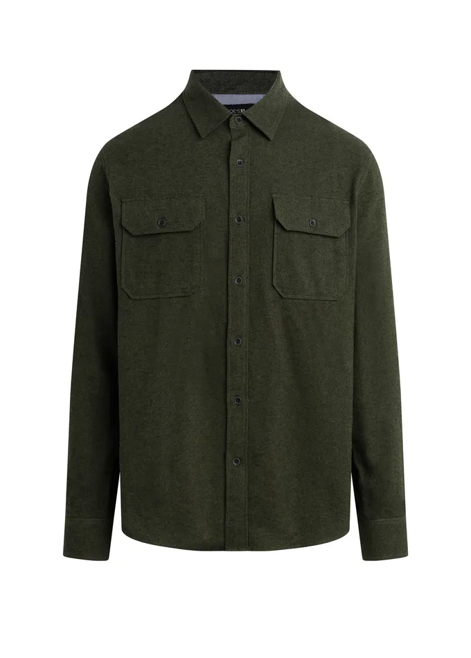 Tops Tees Joe8217s Jeans Men CHESTER FLANNEL SHIRT Dusty Olive