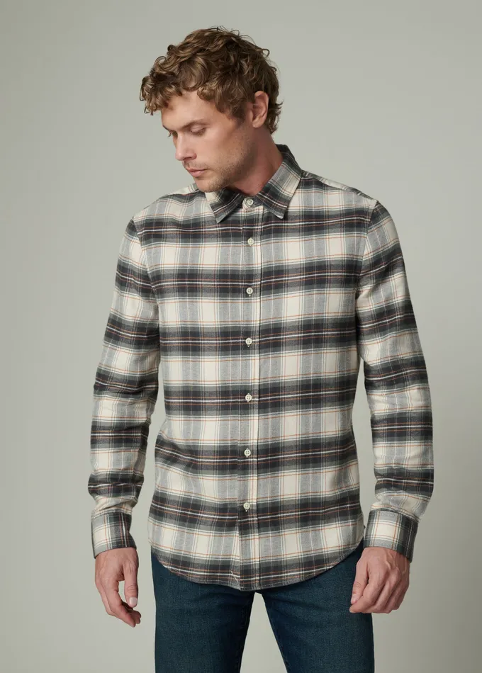 Tops Tees Joe8217s Jeans Men OLIVER FLANNEL SHIRT Agave Plaid