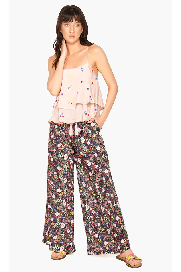 Tops Women Ditsy Floral Embroidered Top America and Beyond
