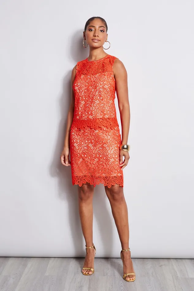 Tops Women Elie Tahari Lace Shell TOMATO
