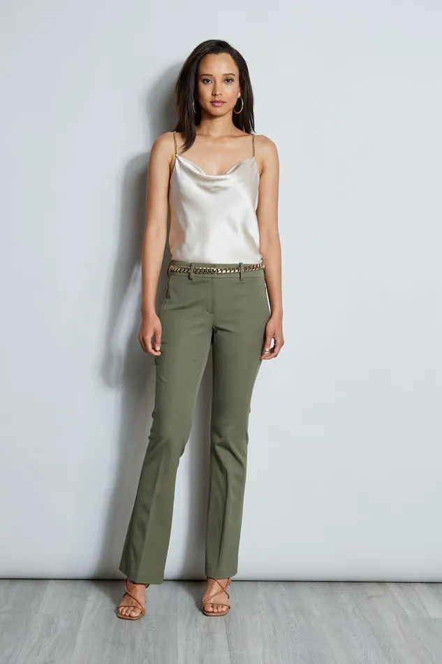 Tops Women Elie Tahari Silk Satin Chain Cami BUFF