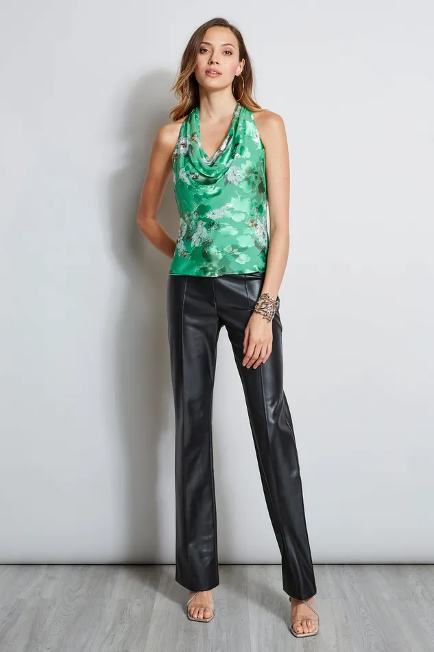 Tops Women Elie Tahari Vintage Floral Halter Top FOREST MULTI