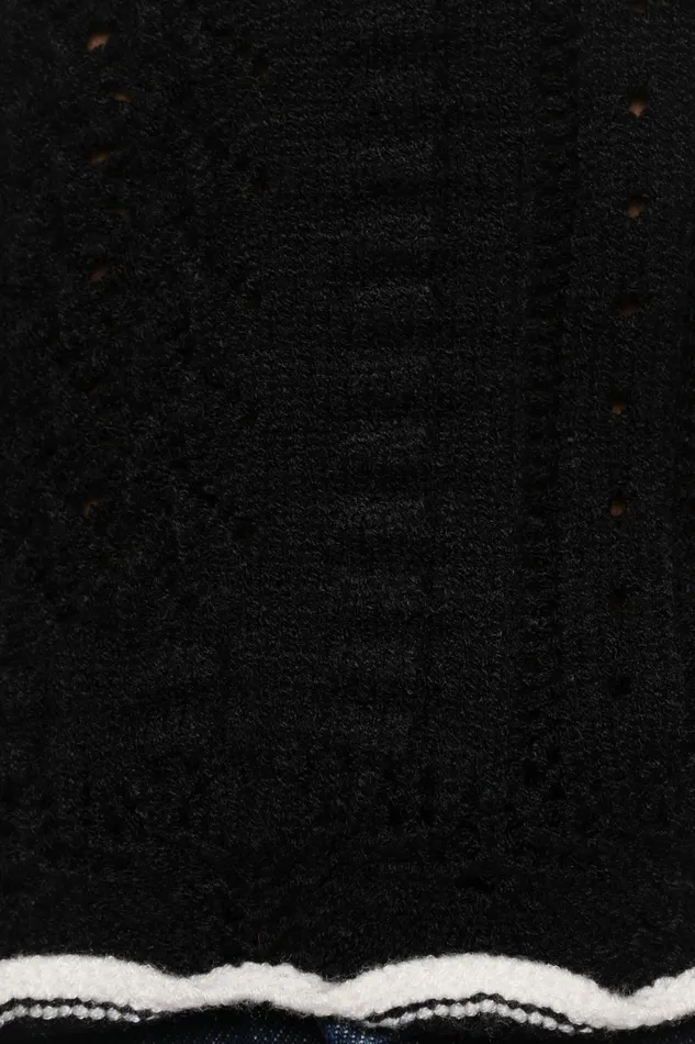 Tops Women Petal and Pup Abby Knit Top Black White