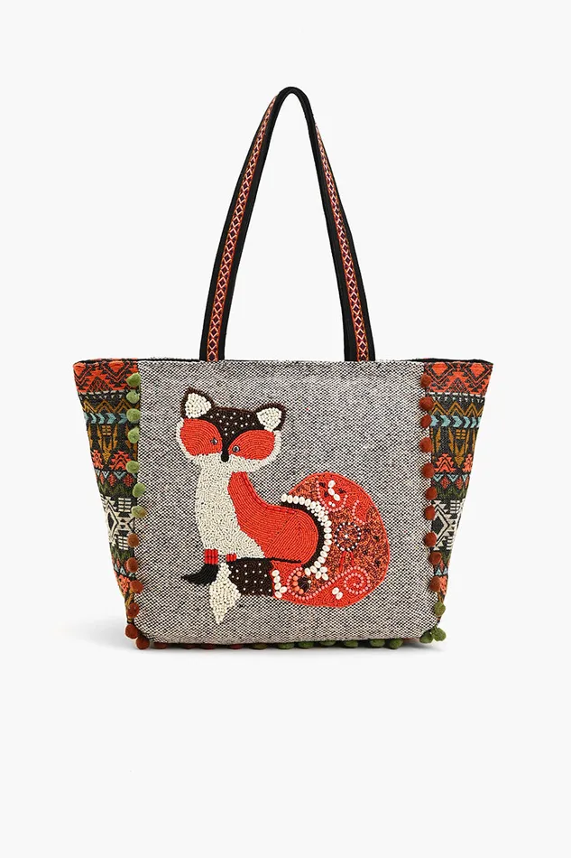 Totes Women Embellished Shopper Tote Fox America and Beyond