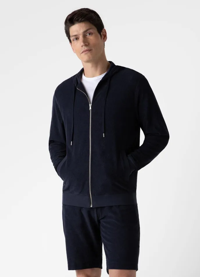 Towelling Hoody Navy Men SUNSPEL Sweatshirts and Sweatpants