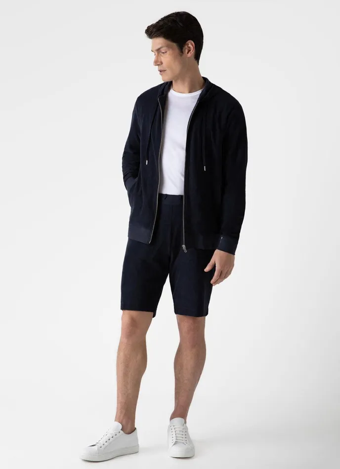 Towelling Hoody Navy Men SUNSPEL Sweatshirts and Sweatpants