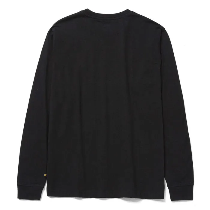 Trademark Banner Long Sleeve Tee Black Men Cat Footwear Tops and Outerwear