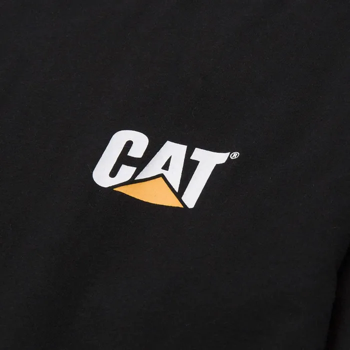 Trademark Banner Long Sleeve Tee Black Men Cat Footwear Tops and Outerwear