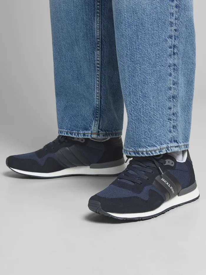 Trainers JACK and JONES Mens MESH SNEAKERS Blue Navy Blazer Gift 4 You