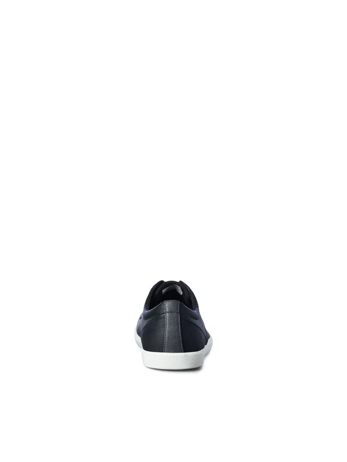 Trainers JACK and JONES Mens PU LEATHER SNEAKERS Black Anthracite Near Me