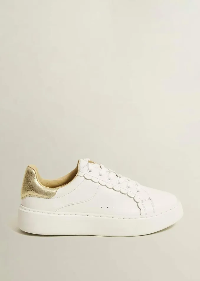Trainers Women HOBBS Dannie Leather Trainers White