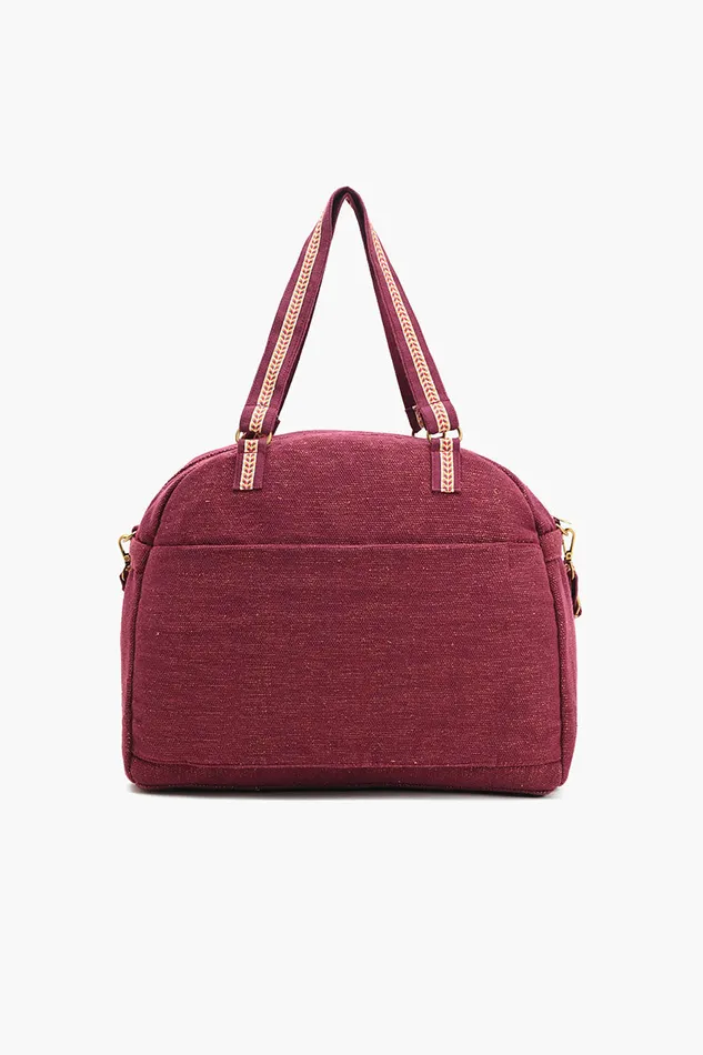 Travel and Beach Bags America and Beyond Women Glamorous Embellished Traveler with CrossbodyGeo Maroon