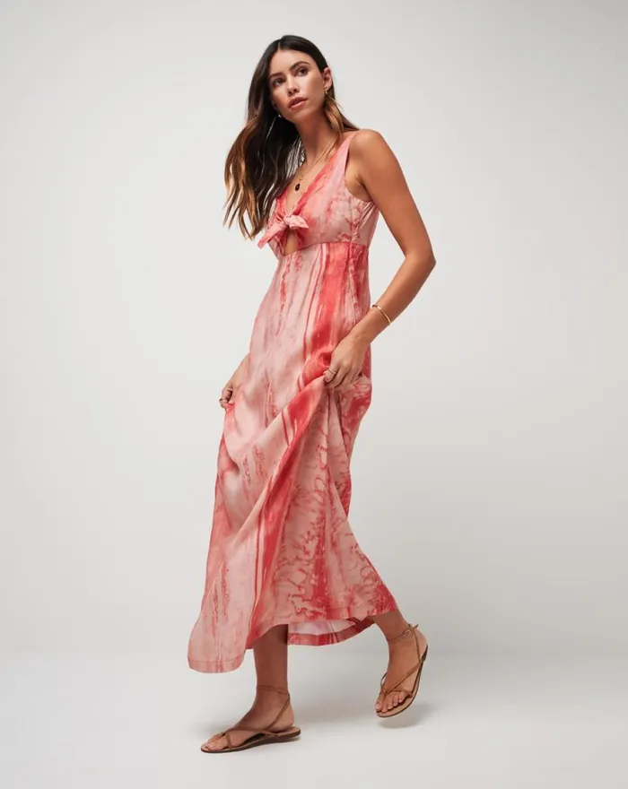 TravisMathew CITY TO SHORE MAXI DRESS Shell Pink Women Dresses TravisMathew CITY TO SHORE MAXI DRESS Shell Pink Women Dresses