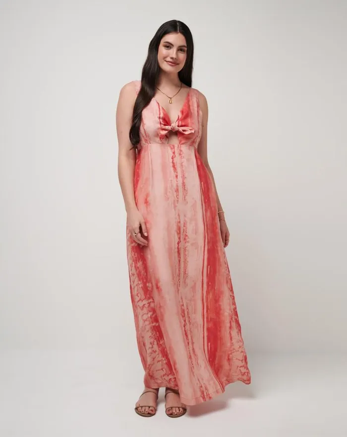 TravisMathew CITY TO SHORE MAXI DRESS Shell Pink Women Dresses TravisMathew CITY TO SHORE MAXI DRESS Shell Pink Women Dresses