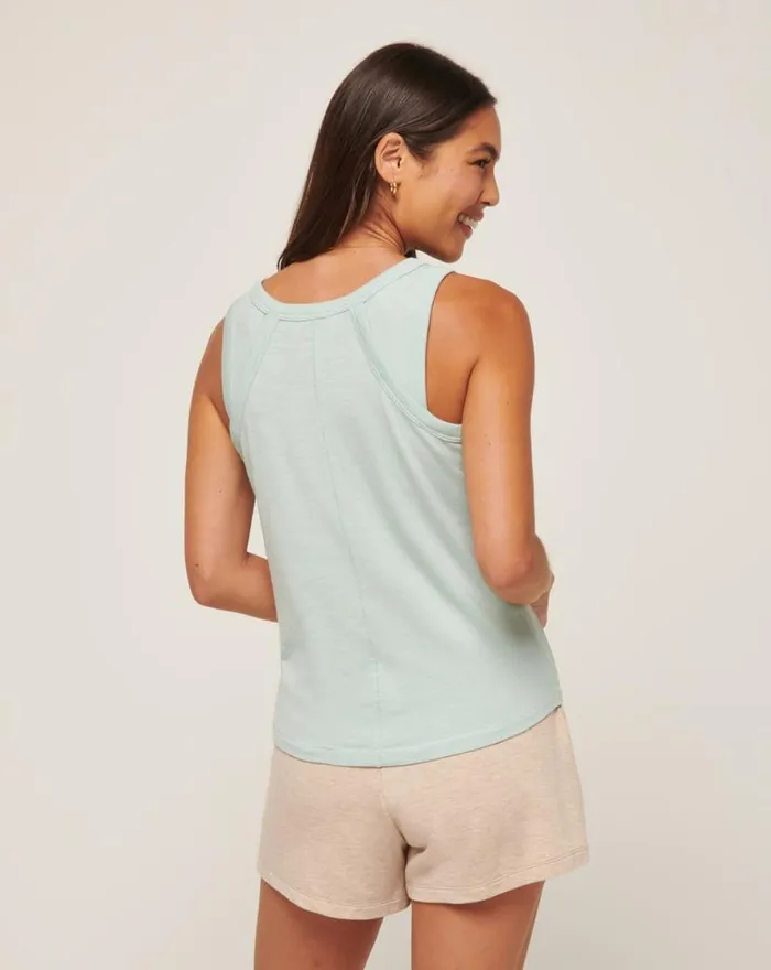TravisMathew CLOUD JERSEY TANK Ether Women Tees TravisMathew CLOUD JERSEY TANK Ether Women Tees