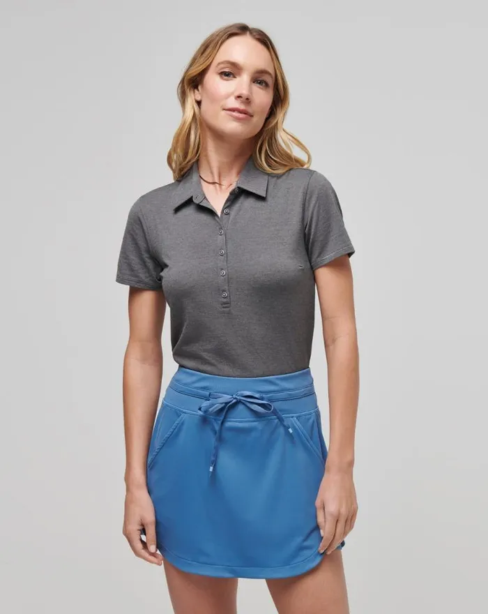 TravisMathew FEATHERWEIGHT ACTIVE POLO Heather Black Women Polos