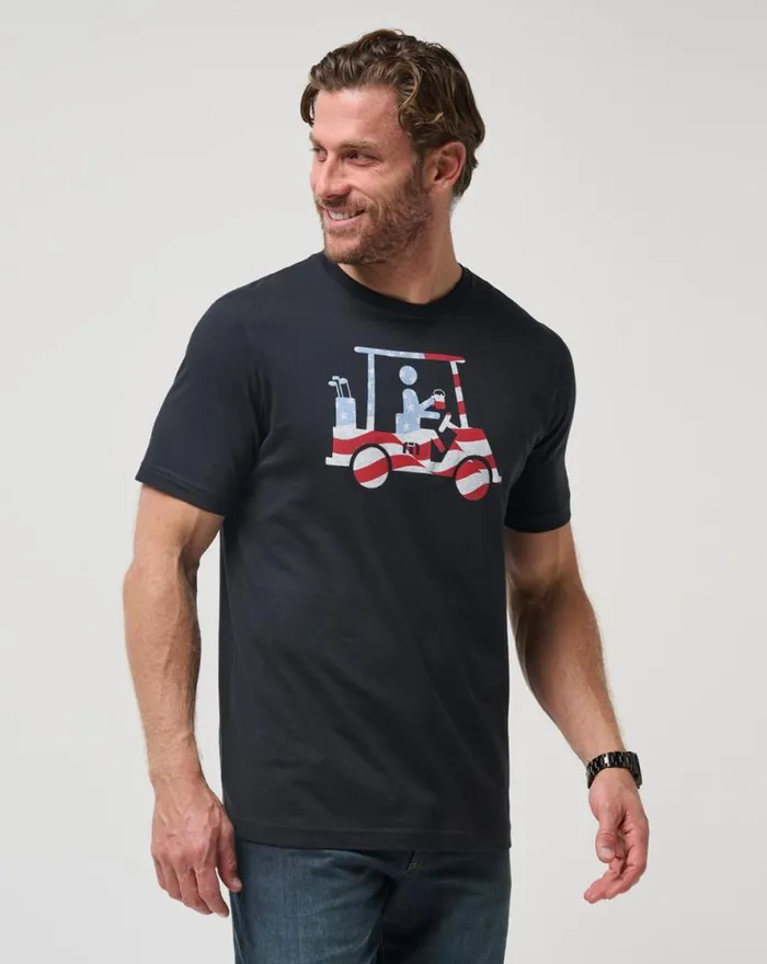 TravisMathew FIVE K DAY TEE Black Men Tees TravisMathew FIVE K DAY TEE Black Men Tees