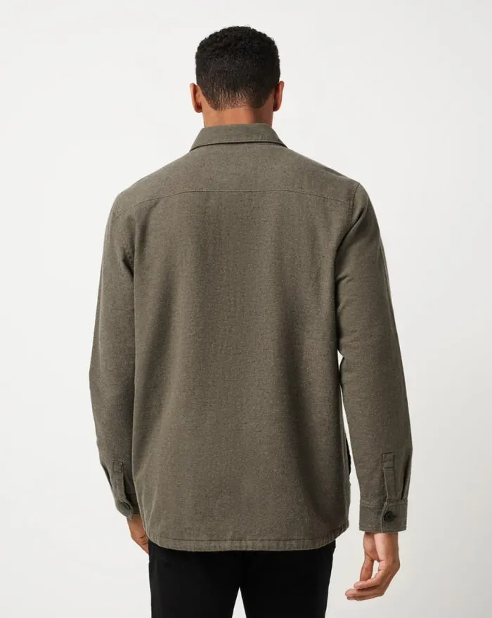 TravisMathew HALFWAY THERE SHIRT JACKET Dark Olive Men ButtonUps TravisMathew HALFWAY THERE SHIRT JACKET Dark Olive Men ButtonUps