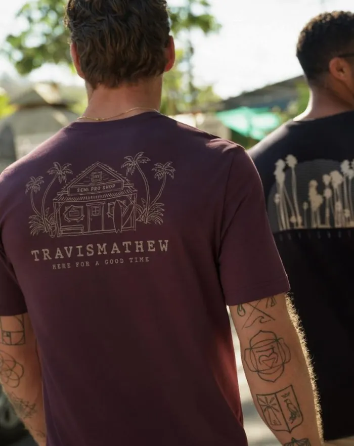 TravisMathew ISLAND GEM TEE Plum Men Tees
