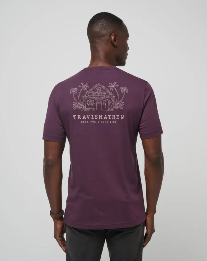 TravisMathew ISLAND GEM TEE Plum Men Tees TravisMathew ISLAND GEM TEE Plum Men Tees