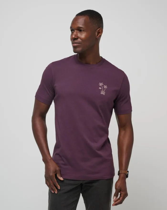 TravisMathew ISLAND GEM TEE Plum Men Tees TravisMathew ISLAND GEM TEE Plum Men Tees