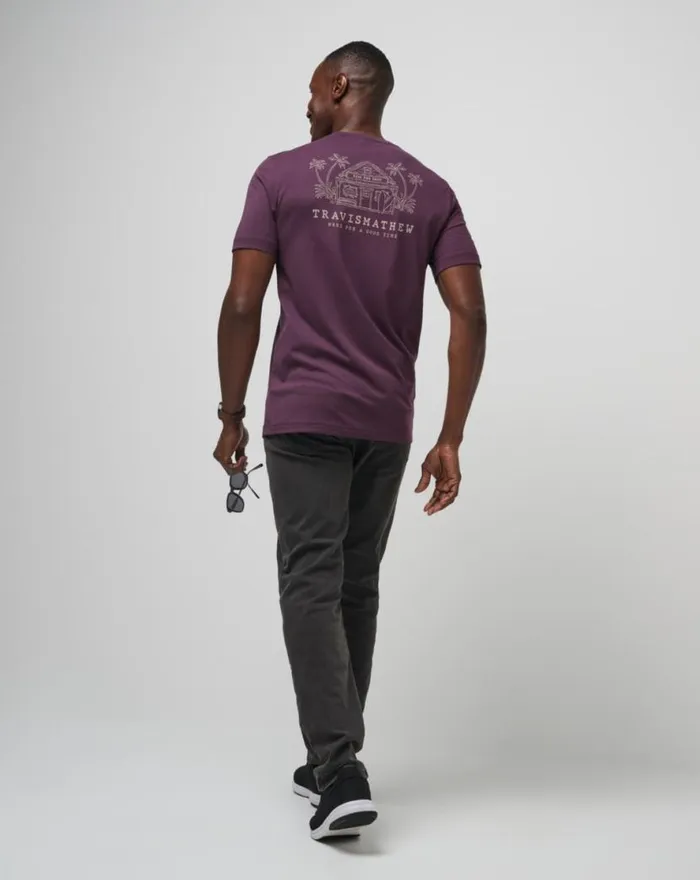 TravisMathew ISLAND GEM TEE Plum Men Tees TravisMathew ISLAND GEM TEE Plum Men Tees